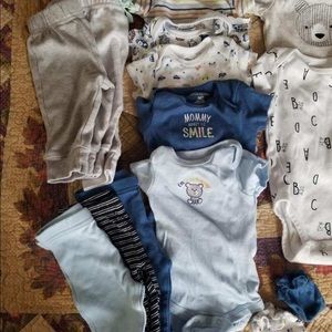 Tops and Pants and two mittens